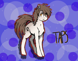 Size: 830x653 | Tagged: artist needed, safe, imported from derpibooru, oc, oc only, oc:taps, earth pony, pony, colored, male, solo, stallion