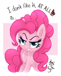 Size: 885x1100 | Tagged: safe, artist:joakaha, imported from derpibooru, pinkie pie, the cutie map, female, solo, unamused, when she doesn't smile