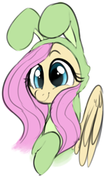 Size: 512x874 | Tagged: safe, artist:dotkwa, imported from derpibooru, fluttershy, bunny costume, clothes, female, solo