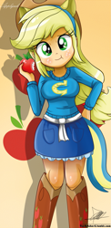 Size: 645x1321 | Tagged: safe, artist:the-butch-x, imported from derpibooru, applejack, equestria girls, beautiful, beautiful x, cute, female, hand on hip, jackabetes, solo, wondercolts