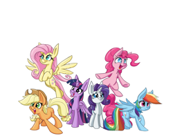 Size: 2000x1600 | Tagged: safe, artist:heir-of-rick, imported from derpibooru, applejack, fluttershy, pinkie pie, rainbow dash, rarity, twilight sparkle, alicorn, pony, female, mane six, mare, twilight sparkle (alicorn)