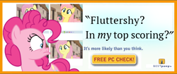 Size: 680x285 | Tagged: safe, imported from derpibooru, fluttershy, pinkie pie, derpibooru, the cutie map, cute, flutterbob, meme, meta, parody, top scoring, x in my y