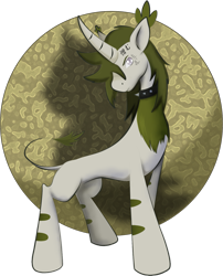 Size: 1109x1371 | Tagged: safe, artist:zipomon, imported from derpibooru, oc, oc only, pony, terriermon, byakugan, digimon, ponified, solo