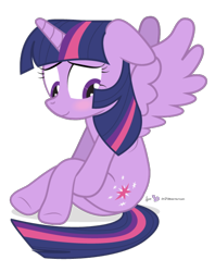 Size: 540x682 | Tagged: safe, artist:dm29, imported from derpibooru, twilight sparkle, alicorn, pony, cute, embarrassed, female, floppy ears, incorrect leg anatomy, mare, shy, simple background, sitting, smiling, solo, spread wings, transparent background, twilight sparkle (alicorn)