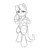 Size: 705x813 | Tagged: safe, artist:khorme, imported from derpibooru, oc, oc only, oc:ultramare, earth pony, pony, belly button, bipedal, fighting stance, monochrome, sketch, solo