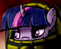 Size: 500x400 | Tagged: safe, artist:dryayberg, imported from derpibooru, twilight sparkle, crossover, female, librarian, power armor, solo, warhammer (game), warhammer 40k