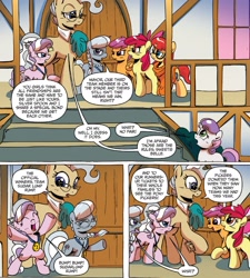 Size: 1397x1549 | Tagged: safe, idw, imported from derpibooru, apple bloom, diamond tiara, mayor mare, prancy drew, scootaloo, silver spoon, sweetie belle, spoiler:comic, spoiler:comicff16, cutie mark crusaders