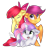 Size: 1080x1080 | Tagged: safe, artist:kurochhi, imported from derpibooru, apple bloom, scootaloo, sweetie belle, earth pony, pegasus, pony, unicorn, cutie mark crusaders, simple background, transparent background, underhoof