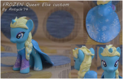 Size: 800x516 | Tagged: safe, artist:antych, imported from derpibooru, pony, brushable, custom, customized toy, elsa, frozen (movie), irl, photo, ponified, solo, toy