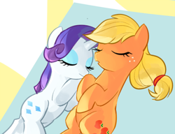 Size: 500x384 | Tagged: safe, artist:pan, imported from derpibooru, applejack, rarity, female, lesbian, rarijack, shipping, sleeping