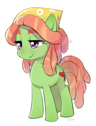 Size: 317x414 | Tagged: safe, artist:baekgup, imported from derpibooru, tree hugger, earth pony, pony, make new friends but keep discord, cute, female, huggerbetes, mare, simple background, smiling, solo, white background