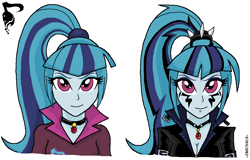 Size: 1035x661 | Tagged: safe, artist:emichaca, imported from derpibooru, sonata dusk, equestria girls, goth