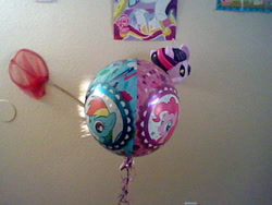 Size: 640x480 | Tagged: safe, imported from derpibooru, pony, balloon, mylar balloon, orbz