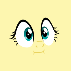 Size: 400x400 | Tagged: safe, artist:cheezedoodle96, edit, imported from derpibooru, fluttershy, make new friends but keep discord, :i, cute, female, shyabetes, solo, we bought two cakes