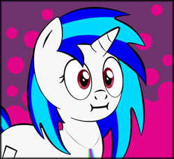 Size: 1252x1149 | Tagged: safe, artist:zomgitsalaura, imported from derpibooru, dj pon-3, vinyl scratch, pony, make new friends but keep discord, :i, female, solo, we bought two cakes, wrong eye color