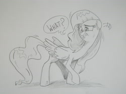 Size: 4320x3240 | Tagged: safe, artist:saturdaymorningproj, imported from derpibooru, fluttershy, female, monochrome, solo, traditional art