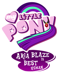 Size: 1403x1753 | Tagged: safe, artist:mit-boy, edit, imported from derpibooru, aria blaze, equestria girls, rainbow rocks, best human, logo, logo edit, simple background, tail, transparent background, vector