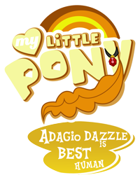 Size: 1399x1753 | Tagged: safe, artist:mit-boy, edit, imported from derpibooru, adagio dazzle, equestria girls, rainbow rocks, best human, logo, logo edit, simple background, tail, transparent background, vector