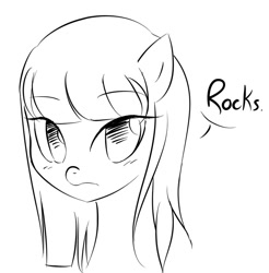 Size: 887x901 | Tagged: safe, artist:liny-an, imported from derpibooru, maud pie, doodle, female, monochrome, solo