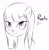 Size: 887x901 | Tagged: safe, artist:liny-an, imported from derpibooru, maud pie, doodle, female, monochrome, solo