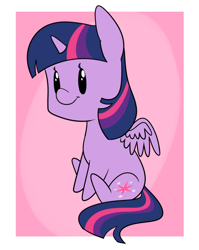 Size: 1280x1605 | Tagged: safe, artist:estrill, imported from derpibooru, twilight sparkle, alicorn, pony, chibi, female, mare, sitting, smiling, solo, twilight sparkle (alicorn)