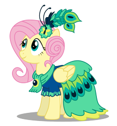 Size: 1000x1076 | Tagged: safe, artist:dragonchaser123, imported from derpibooru, fluttershy, pegasus, pony, make new friends but keep discord, clothes, dress, female, gala dress, simple background, solo, transparent background, vector