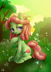 Size: 700x1000 | Tagged: safe, artist:renokim, imported from derpibooru, tree hugger, earth pony, pony, make new friends but keep discord, cute, female, huggerbetes, mare, solo