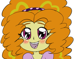 Size: 611x489 | Tagged: safe, artist:catlover1672, imported from derpibooru, adagio dazzle, equestria girls, adoragio, blushing, cute, female, smiling, solo