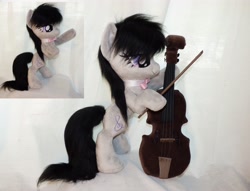 Size: 4144x3168 | Tagged: safe, artist:epicrainbowcrafts, imported from derpibooru, octavia melody, cello, irl, musical instrument, photo, plushie, solo