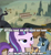 Size: 500x538 | Tagged: safe, imported from derpibooru, screencap, amethyst skim, log jam, starlight glimmer, firefly (series), image macro, meme, our town