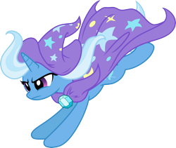 Size: 3556x3000 | Tagged: safe, artist:jeatz-axl, artist:kp-shadowsquirrel, imported from derpibooru, trixie, pony, unicorn, brooch, cape, clothes, female, high res, jewelry, mare, pounce, simple background, solo, transparent background, trixie's brooch, trixie's cape, vector