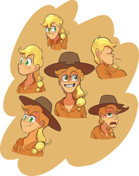 Size: 1280x1616 | Tagged: safe, artist:duru, imported from derpibooru, applejack, human, humanized