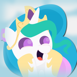 Size: 1200x1200 | Tagged: safe, artist:doodlesbychangelings, imported from derpibooru, princess celestia, cute, female, minimalist, solo