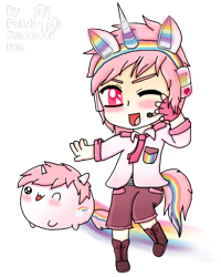 Size: 918x1147 | Tagged: safe, artist:polishcrossoverfan, imported from derpibooru, oc, human, anime, chibi, chubbie, crossover, cute, gay, male, utauloid, what has science done