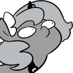 Size: 250x249 | Tagged: safe, artist:egophiliac, imported from derpibooru, princess luna, moonstuck, female, filly, flower, flower in hair, grayscale, i see what you did there, monochrome, moonflower, reaction image, simple background, solo, woona, woonoggles