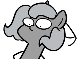 Size: 307x235 | Tagged: safe, artist:egophiliac, imported from derpibooru, princess luna, moonstuck, female, filly, grayscale, mind blown, monochrome, reaction image, simple background, solo, woona, woonoggles