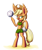 Size: 800x960 | Tagged: safe, artist:heir-of-rick, imported from derpibooru, applejack, pony, semi-anthro, daily apple pony, bipedal, clothes, ear fluff, female, impossibly large ears, solo, volleyball