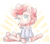 Size: 1280x1123 | Tagged: safe, artist:nobody, imported from derpibooru, pinkie pie, clothes, cute, diapinkes, female, hoodie, mlpgdraws, sitting, solo