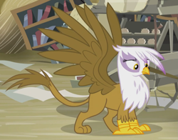 Size: 1035x812 | Tagged: safe, imported from derpibooru, screencap, gilda, griffon, the lost treasure of griffonstone, cropped, female, majestic, solo, spread wings