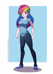 Size: 2952x4133 | Tagged: safe, artist:elstiv, imported from derpibooru, rainbow dash, human, female, humanized, solo