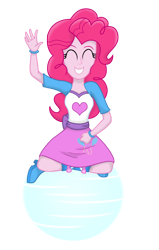 Size: 1260x1980 | Tagged: safe, artist:deannaphantom13, imported from derpibooru, pinkie pie, equestria girls, airbending, avatar the last airbender, balloon, boots, bracelet, clothes, crossover, female, high heel boots, jewelry, simple background, skirt, solo, transparent background