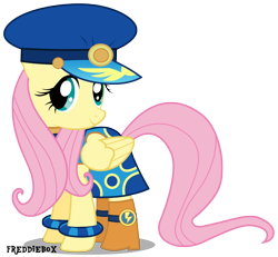 Size: 3252x3000 | Tagged: safe, artist:brony-works, imported from derpibooru, admiral fairy flight, fluttershy, testing testing 1-2-3, ancient wonderbolts uniform, female, simple background, solo, transparent background, vector