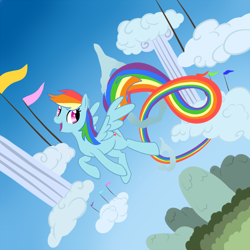 Size: 800x800 | Tagged: safe, artist:controlcore, imported from derpibooru, rainbow dash, female, flying, solo