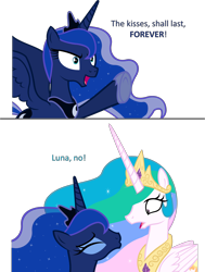 Size: 2570x3405 | Tagged: safe, artist:zacatron94, imported from derpibooru, princess celestia, princess luna, comic, dialogue, high res, implied princest, simple background, transparent background