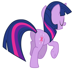 Size: 5869x5670 | Tagged: safe, artist:estories, imported from derpibooru, twilight sparkle, unicorn, absurd resolution, butt, eyes closed, female, galloping, open mouth, plot, running, simple background, smiling, solo, transparent background, twibutt, underhoof, unicorn twilight, vector