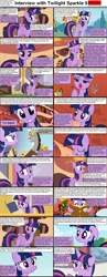 Size: 1282x3304 | Tagged: safe, imported from derpibooru, discord, twilight sparkle, alicorn, draconequus, pony, comic:celestia's servant interview, caption, comic, cs captions, female, floppy ears, interview, mare, twilight sparkle (alicorn)