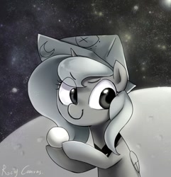 Size: 1000x1039 | Tagged: safe, artist:rocy canvas, imported from derpibooru, princess luna, cartographer's cap, female, filly, hat, monochrome, solo, woona