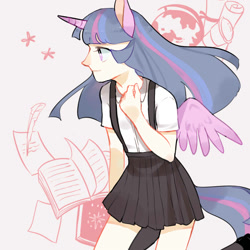 Size: 1500x1500 | Tagged: safe, artist:kura, artist:puzi, imported from derpibooru, twilight sparkle, human, eared humanization, female, horned humanization, humanized, solo, tailed humanization, twilight sparkle (alicorn), winged humanization