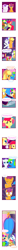 Size: 695x9481 | Tagged: safe, artist:halem1991, imported from derpibooru, apple bloom, applejack, rarity, scootaloo, sweetie belle, oc, comic, cutie mark crusaders, faic, piercing, squeezing, tattoo