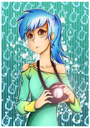 Size: 2110x3000 | Tagged: safe, artist:annie-aya, artist:vocalmaker, imported from derpibooru, lyra heartstrings, human, camera, female, humanized, solo